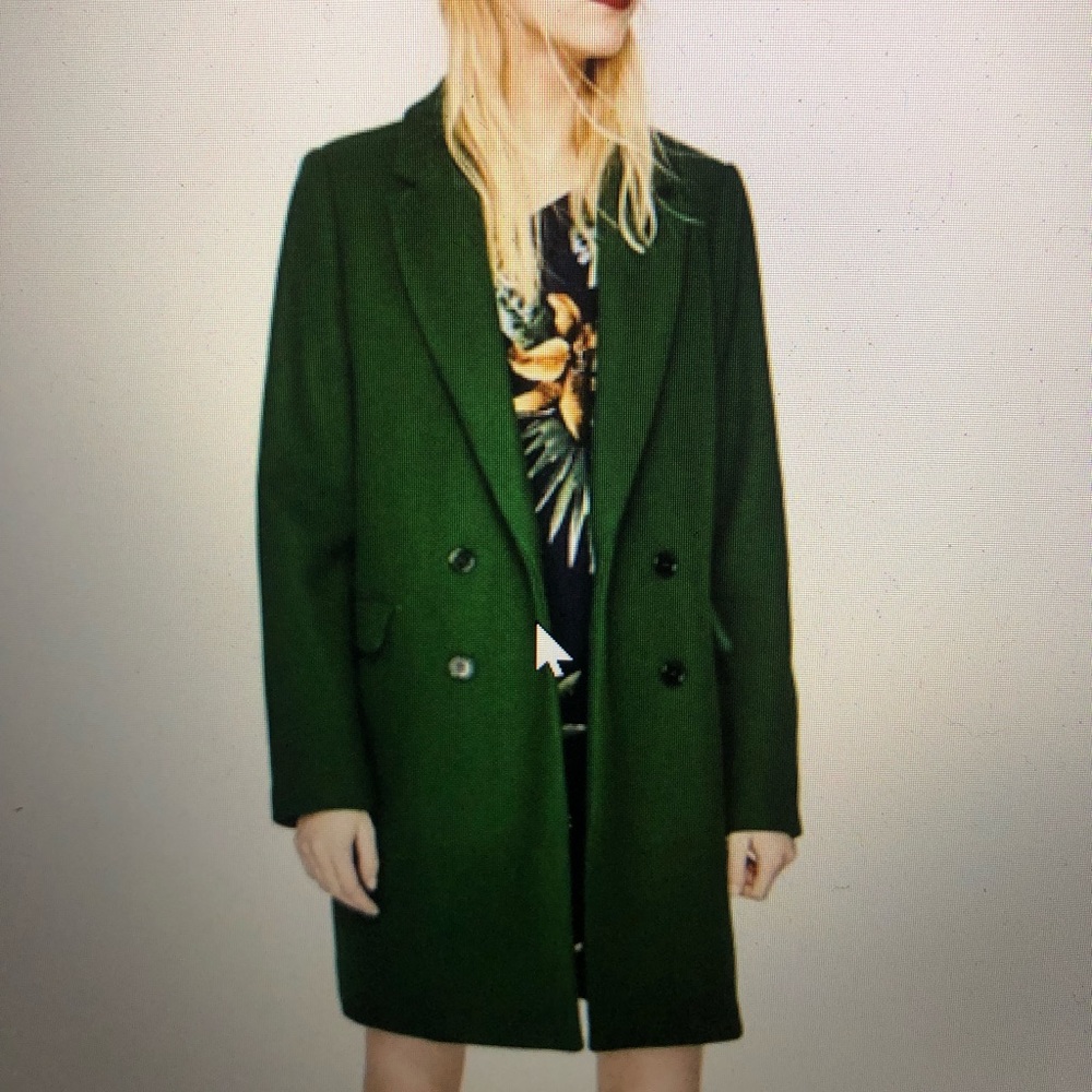NEW Zara green coat.